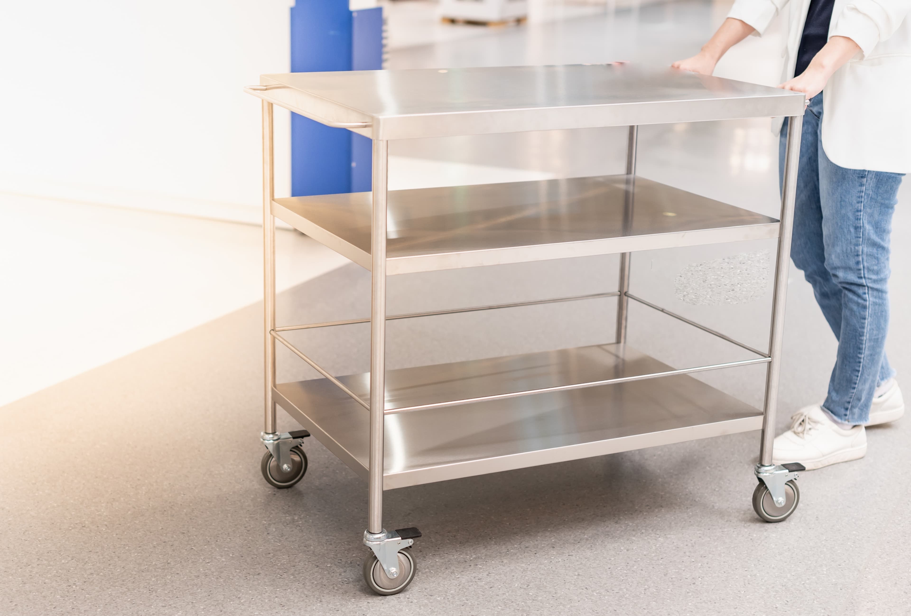 Stainless food trolley